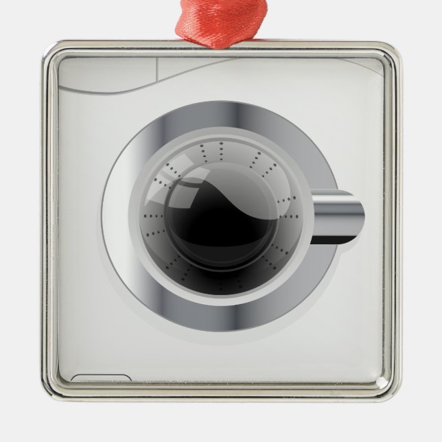 Ornement Métallique White Washington Machine (Devant)