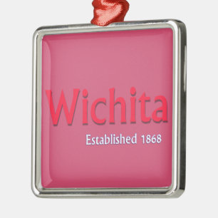 Ornement Métallique Wichita Established Premium Square Ornaments