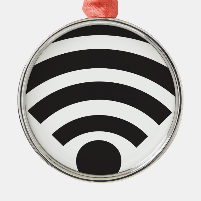 Ornement Métallique Wifi network symbol (Devant)