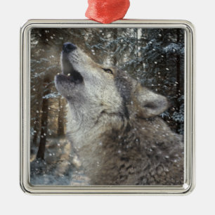 Ornement Métallique Wolf Song - Pastel