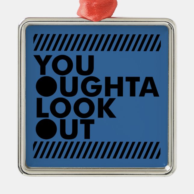 Ornement Métallique YOLO avec prudence (Devant)