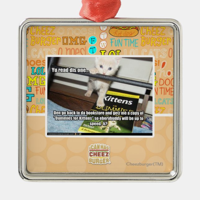 Ornement Métallique Yu DIS rouge un. (Devant)