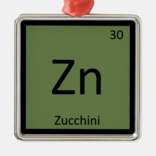 Ornement Métallique Zn - Zucchini - Chimie végétale Tableau périodique