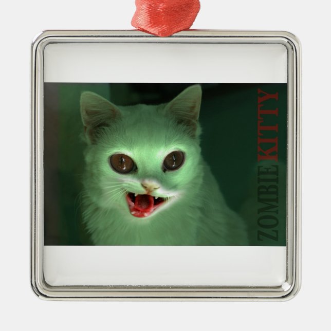 Ornement Métallique Zombi Kitty (Devant)
