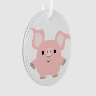Ornement mignon d'acrylique de porc de bande