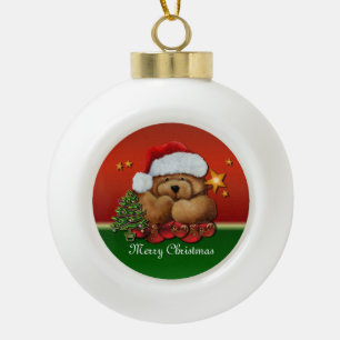 Ornement mignon de boule de Noël d'ours de Père