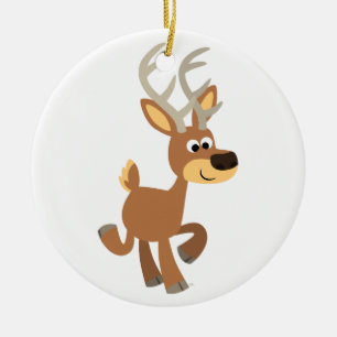 Ornement mignon de cerfs communs de bande dessiné