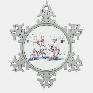 Ornement mignon de flocon de neige de Noël de