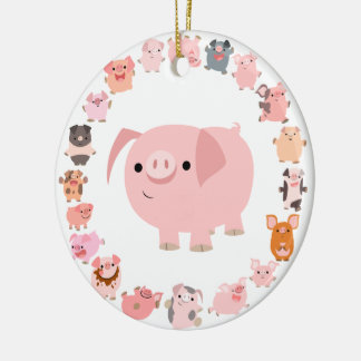 Ornement mignon de mandala de porc de bande