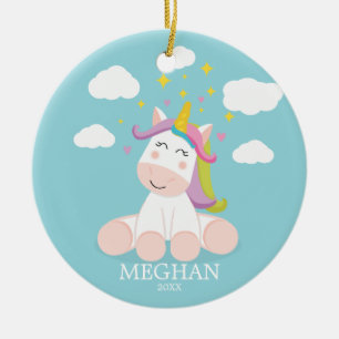 Ornement mignon de Noël de licorne