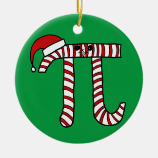 Ornement mignon de Noël pi (arrière - plan vert)