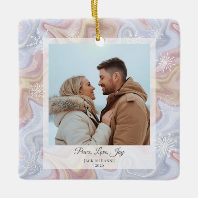 Ornement moderne Boho Carré (Devant)