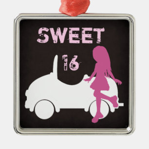 Ornement moderne Sweet 16 Silhouette
