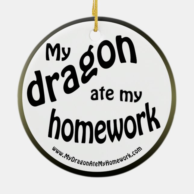 Ornement - mon dragon a mangé mon travail (Dos)