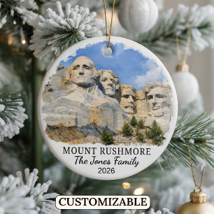Ornement Mont Rushmore personnalisé, Dakota du Sud
