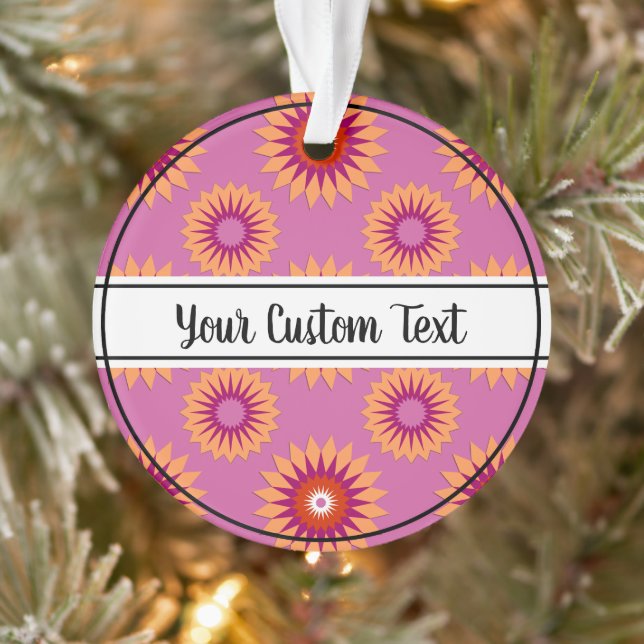 Ornement motif de fleurs rose de la fierté lesbien (Arbre)