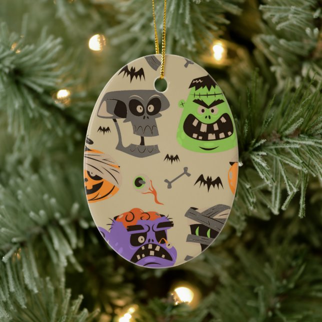 Ornement motif vintage Halloween (Arbre)