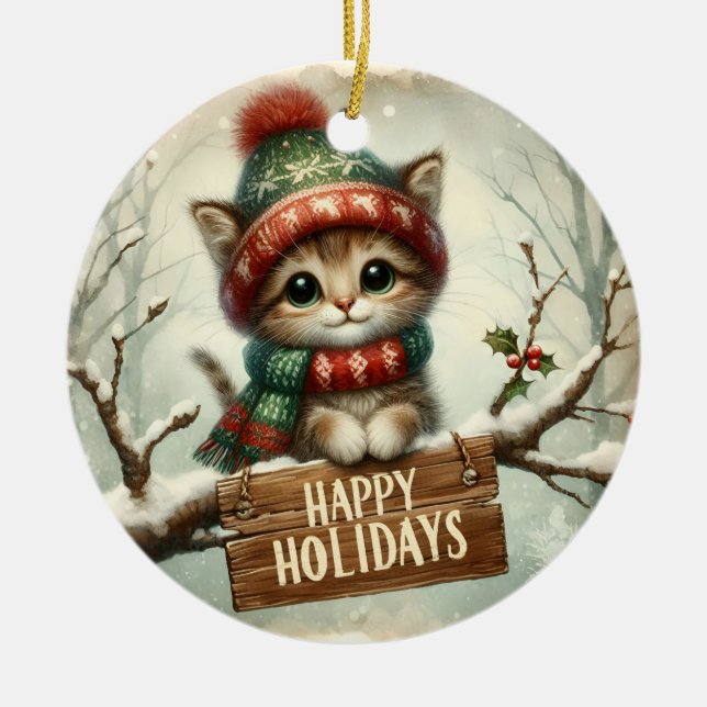 Ornement Noël Kitty (Devant)