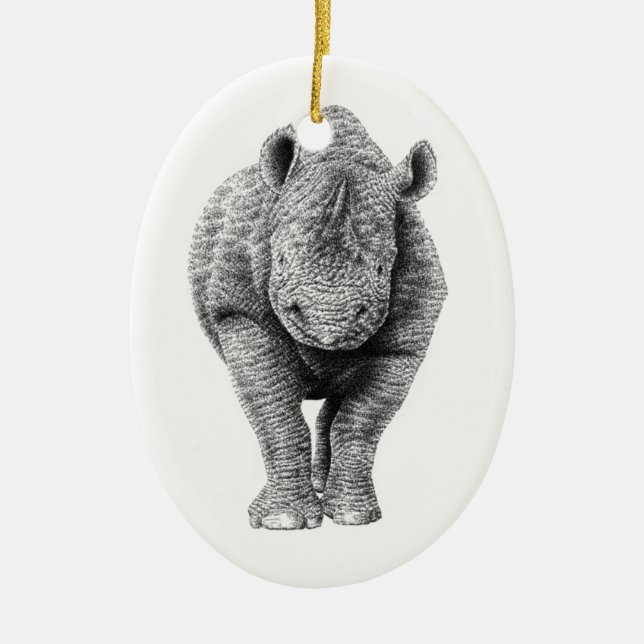 Ornement noir de rhinocéros (Devant)