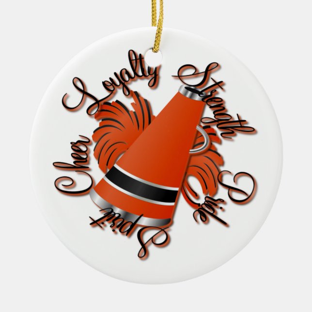 Ornement noir et orange d'acclamation de qualités (Devant)