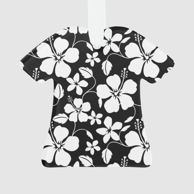 ORNEMENT NOIR HULA HAWAIEN (HIBISCUS) (dos)