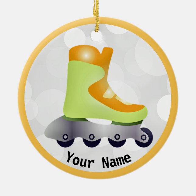 Ornement Orange Inline Skate Design (Dos)