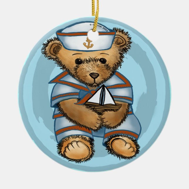 Ornement Ourson Marin (Devant)
