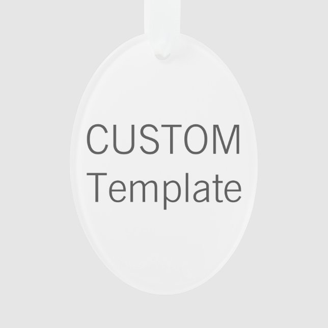 Ornement OVALE acrylique fait sur commande d'arbre (devant)