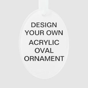Ornement OVALE acrylique fait sur commande d'arbre