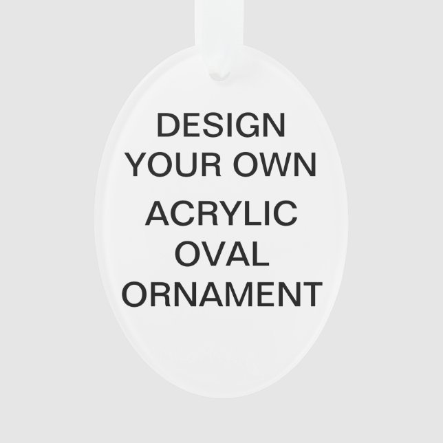 Ornement OVALE acrylique fait sur commande d'arbre (devant)