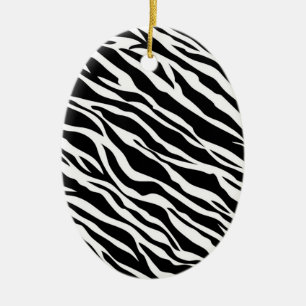 Ornement ovale d'impression Zebra