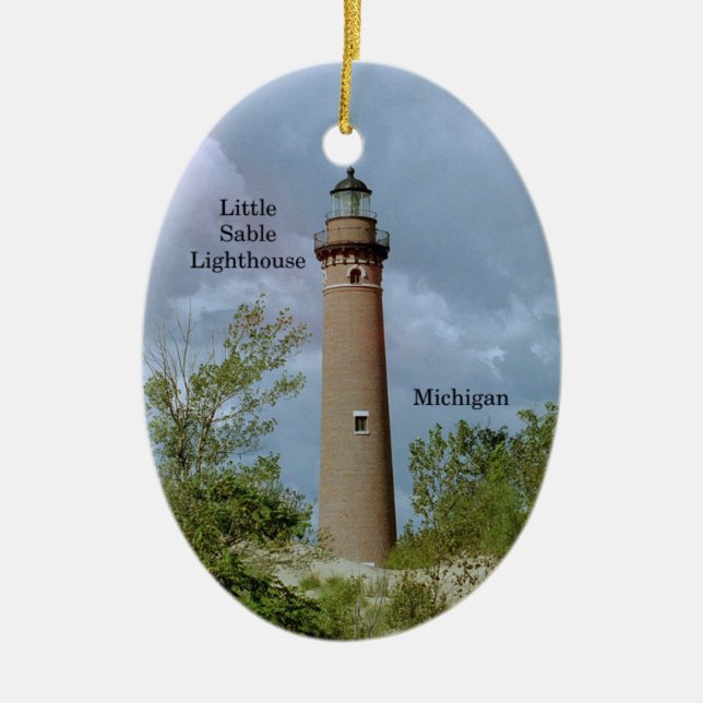 Ornement ovale du phare Little Sable (Devant)