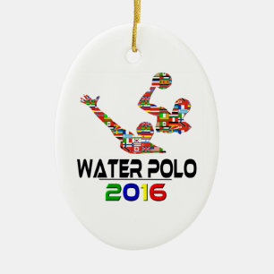 Ornement Ovale En Céramique 2016 : Polo d'eau