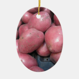 Ornement Ovale En Céramique Aimer les pommes de terre