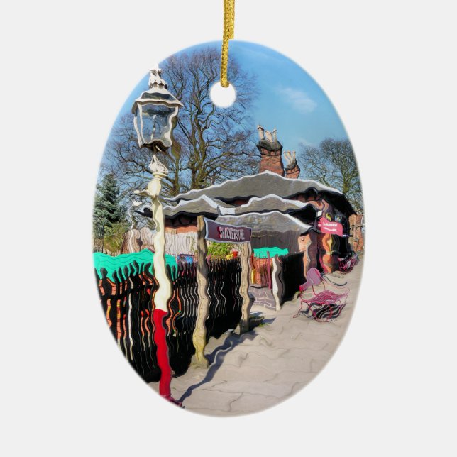 ORNEMENT OVALE EN CÉRAMIQUE ANCIENNE GARE (Devant)