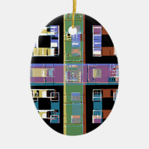 Ornement Ovale En Céramique Appartements en ville la nuit