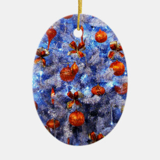 Ornement Ovale En Céramique Arbre de Noël