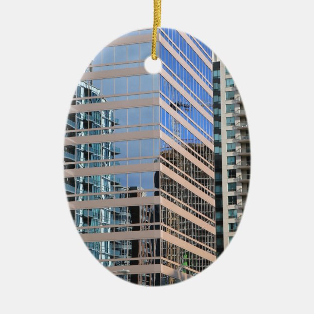 Ornement Ovale En Céramique Architecture moderne de ville (Devant)