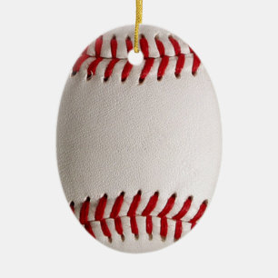 Ornement Ovale En Céramique Baseball Softball