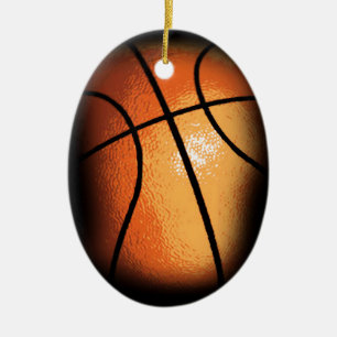 Ornement Ovale En Céramique Basket