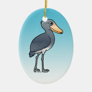 Ornement Ovale En Céramique Birdorable Shoebill