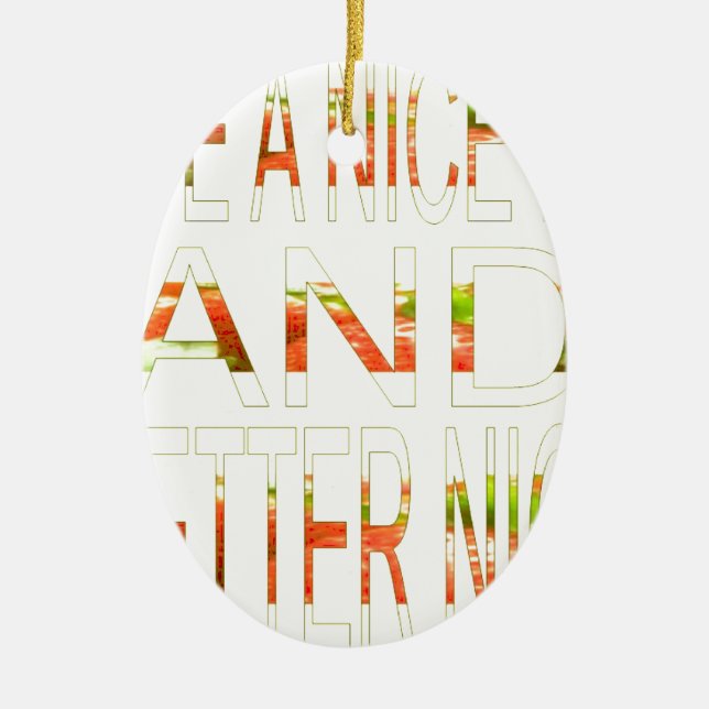 Ornement Ovale En Céramique Bonne journée (Devant)