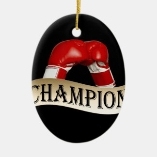 ORNEMENT OVALE EN CÉRAMIQUE BOXING