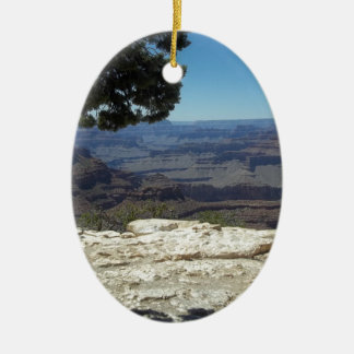 Ornement Ovale En Céramique Canyon grand