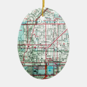 Ornement Ovale En Céramique Carte de cru de BALTIMORE