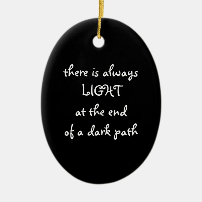 Ornement Ovale En Céramique Citation spirituelle (Devant)