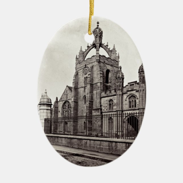 Ornement Ovale En Céramique College du Roi - université d'Aberdeen - cru (Devant)