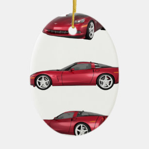 Ornement Ovale En Céramique Corvette : La sucrerie Apple finissent