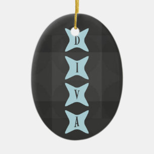 Ornement Ovale En Céramique DIVA : Attitude victorieuse divinement inspirée