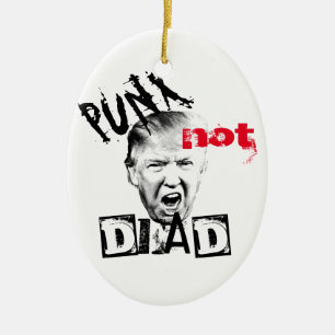 Ornement Ovale En Céramique DONALD TRUMP - PUNX pas MORT !
